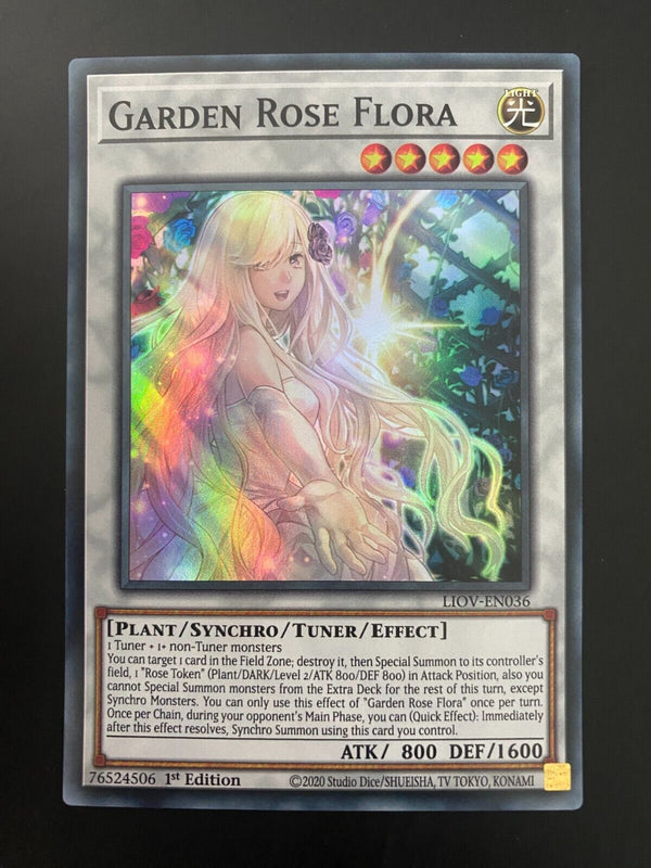 Yugioh Garden Rose Flora LIOV-EN036 Super Rare 1st Edition NM