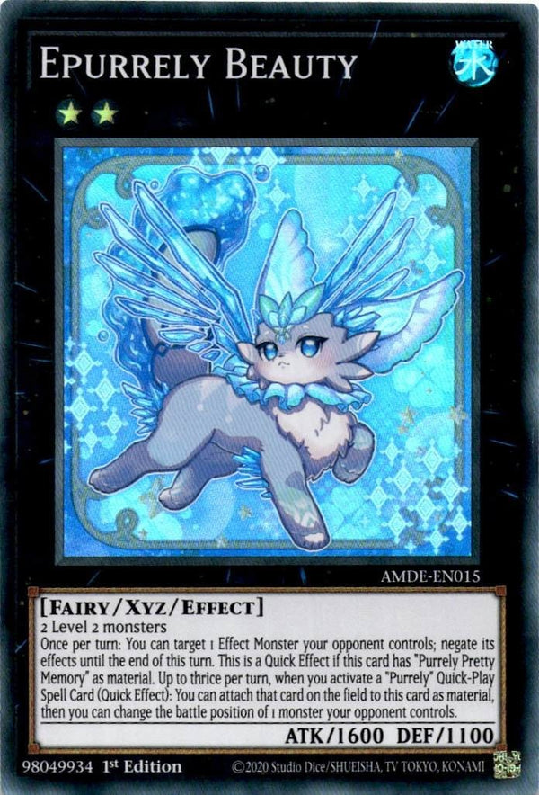 Yugioh Epurrely Beauty AMDE-EN015 Super Rare 1st Edition MP/LP