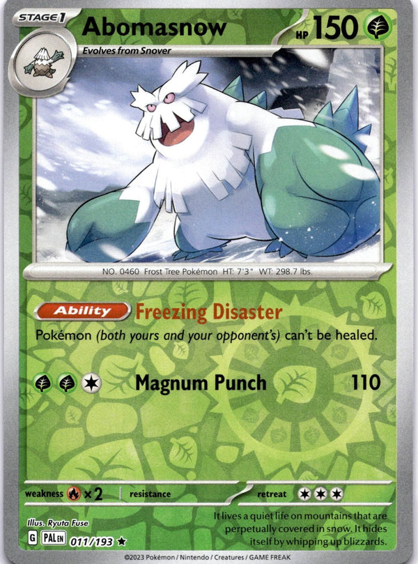 Pokemon Abomasnow 011/193 Paldea Evolved Reverse Holo NM