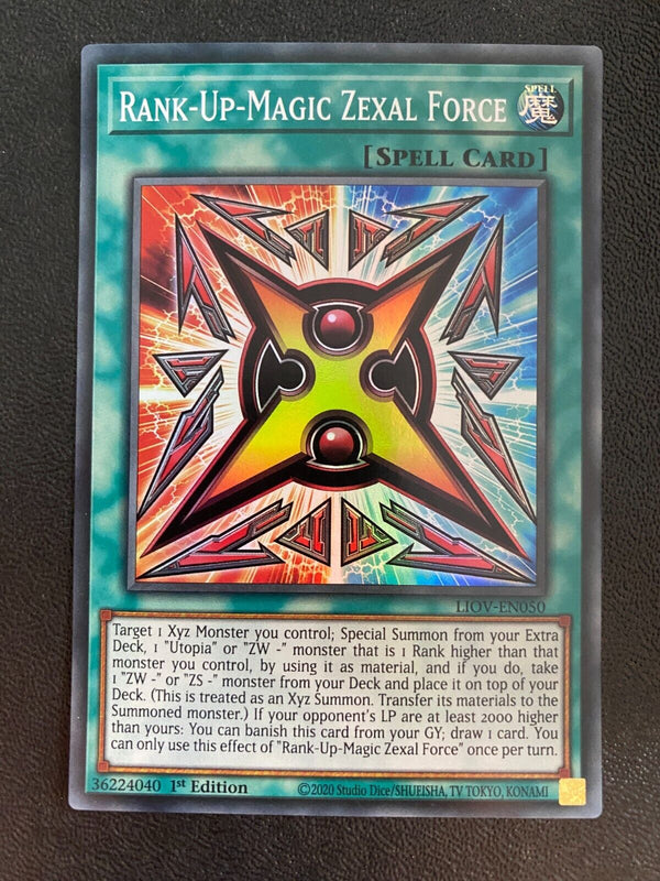 Yugioh Rank-Up-Magic Zexal Force LIOV-EN050 Super Rare 1st Edition NM/MINT