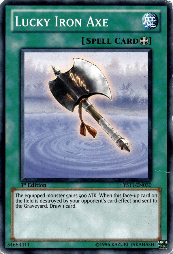 Yugioh Lucky Iron Axe YS11-EN030 Common 1st Edition HP