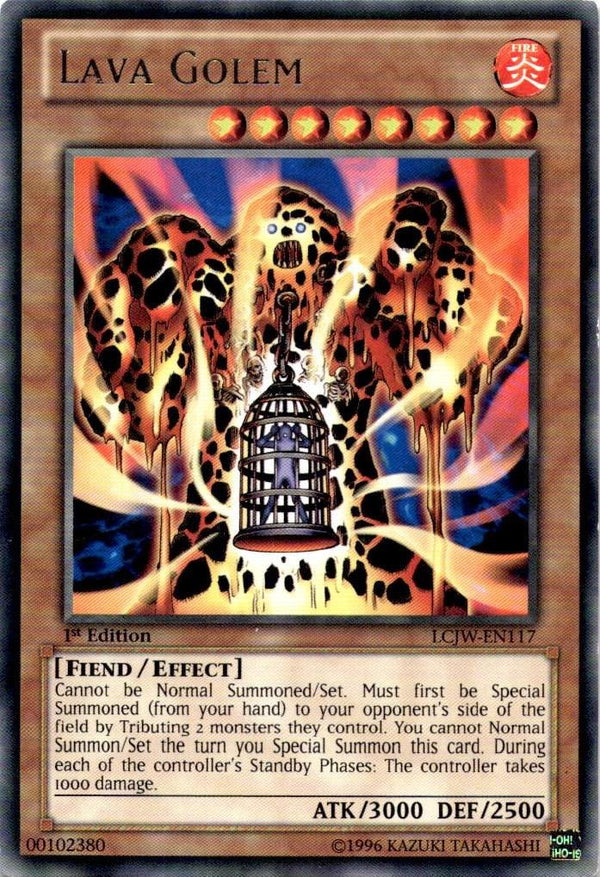 Yugioh Lava Golem LCJW-EN117 Rare 1st Edition LP