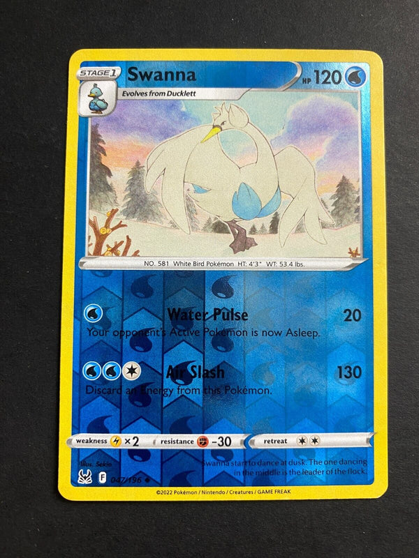 Pokemon Swanna 047/196 Lost Origin Reverse Holo LP