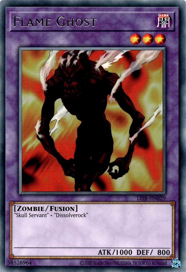 Yugioh Flame Ghost LOB-EN029 Rare Unlimited Edition NM