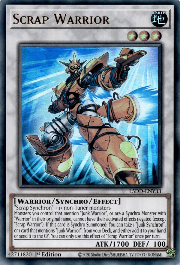 Yugioh Scrap Warrior L5DD-ENY33 Ultra Rare 1st Edition NM