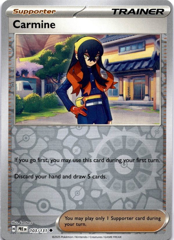 Pokemon Carmine 103/131 Prismatic Evolutions Reverse Holo NM