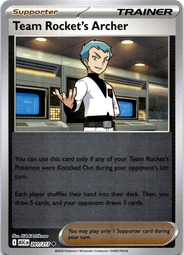 Pokemon Team Rocket's Archer 201/217 Ascended Heroes Reverse Holo NM