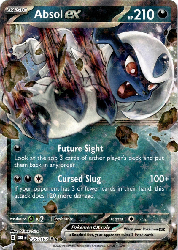 Pokemon Absol ex 135/197 Obsidian Flames Full Art Holo NM