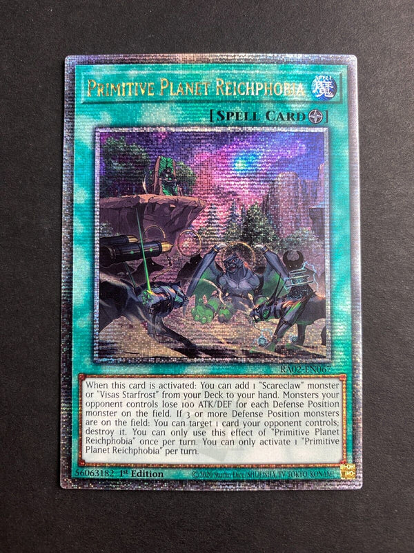 Yugioh Primitive Planet Reichphobia RA02-EN067 Quarter Century Rare 1st Ed NM