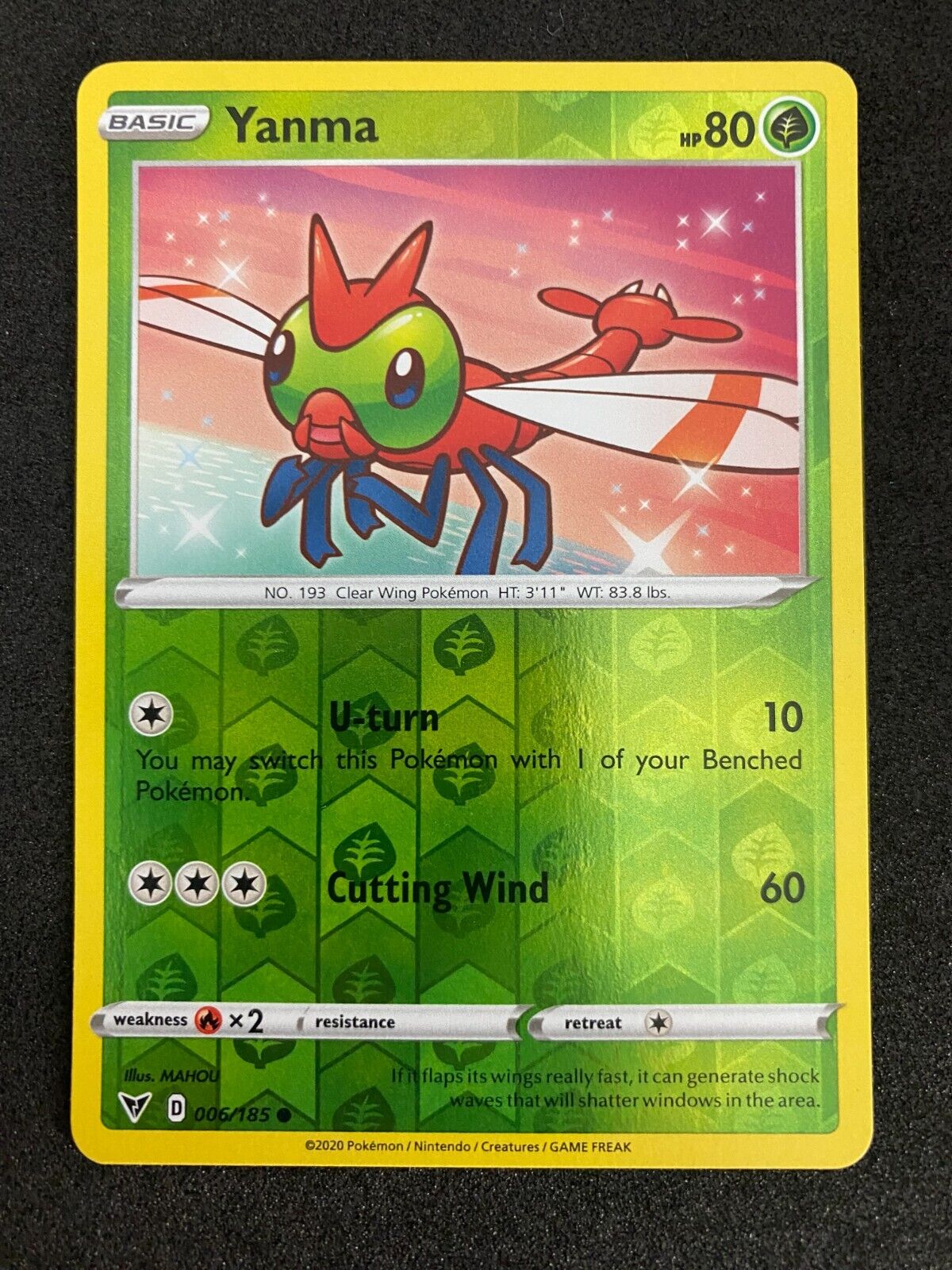 Pokemon Yanma 006/185 Vivid Voltage Reverse Holo NM-MINT 06/185