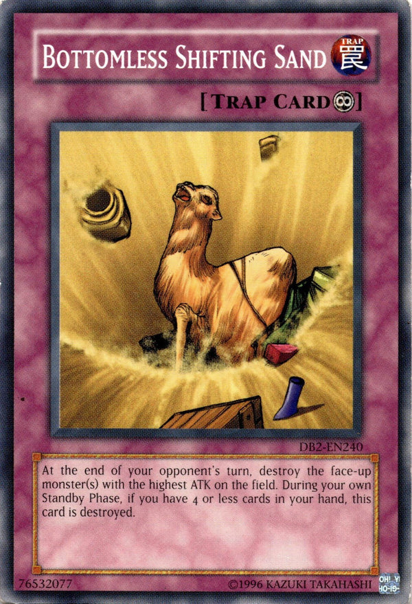 Yugioh Bottomless Shifting Sand DB2-EN240 Common Unlimited Edition HP/MP