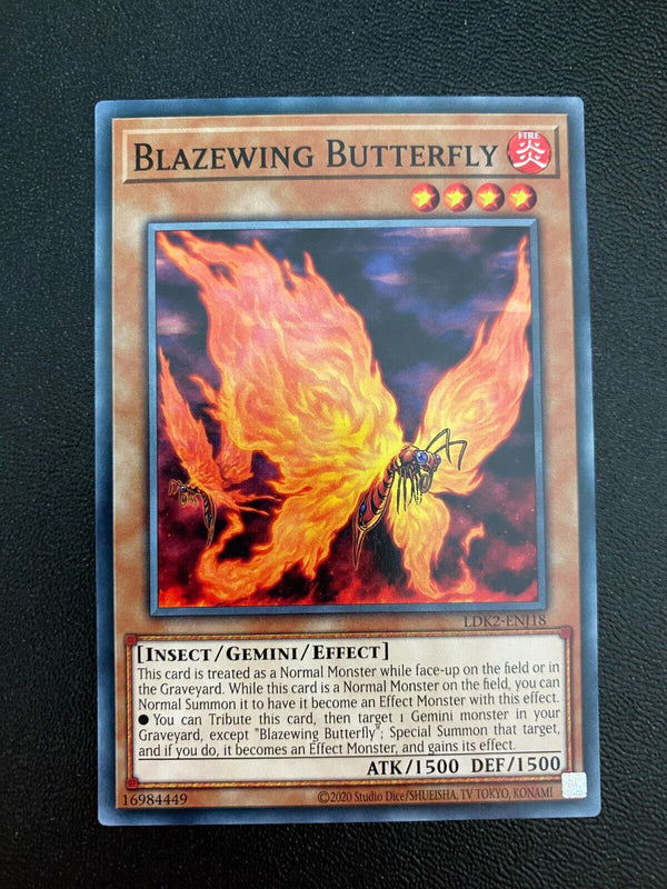 Yugioh Blazewing Butterfly LDK2-ENJ18 Common Unlimited Edition NM