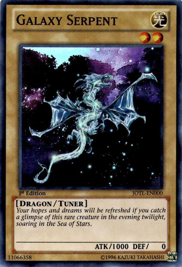 Yugioh Galaxy Serpent JOTL-EN000 Super Rare 1st Edition MP