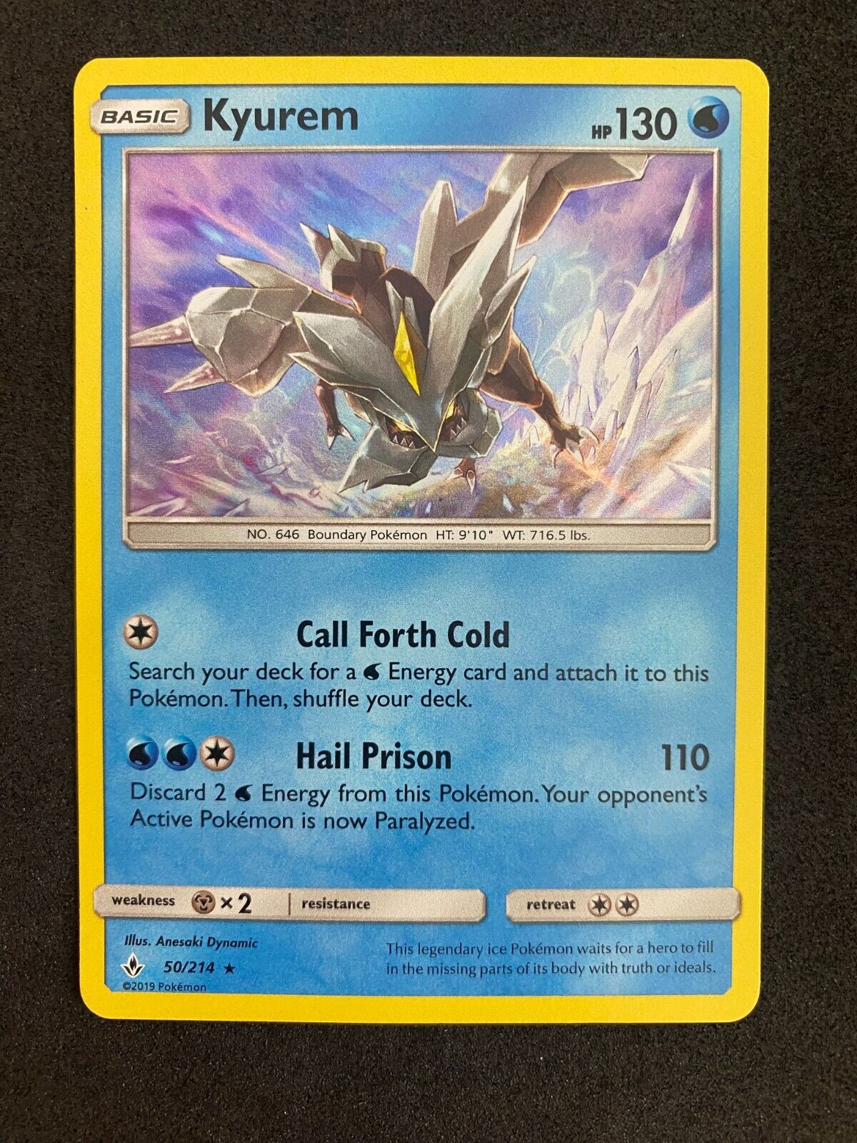 Pokemon Kyurem 50/214 Unbroken Bonds Holo NM