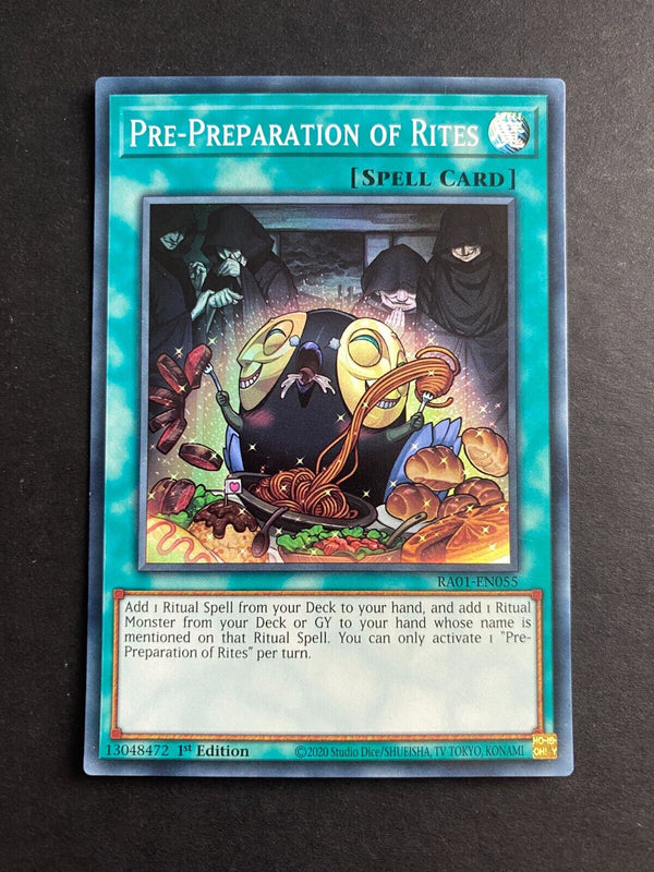 Yugioh Pre-Preparation of Rites RA01-EN055 Super Rare 1st Edition VLP/NM