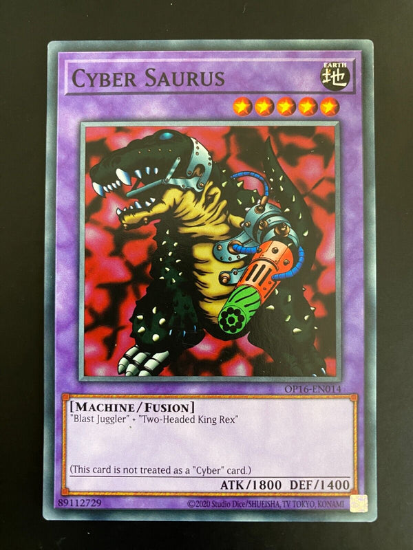 Yugioh Cyber Saurus OP16-EN014 Common 1st Edition NM/MINT