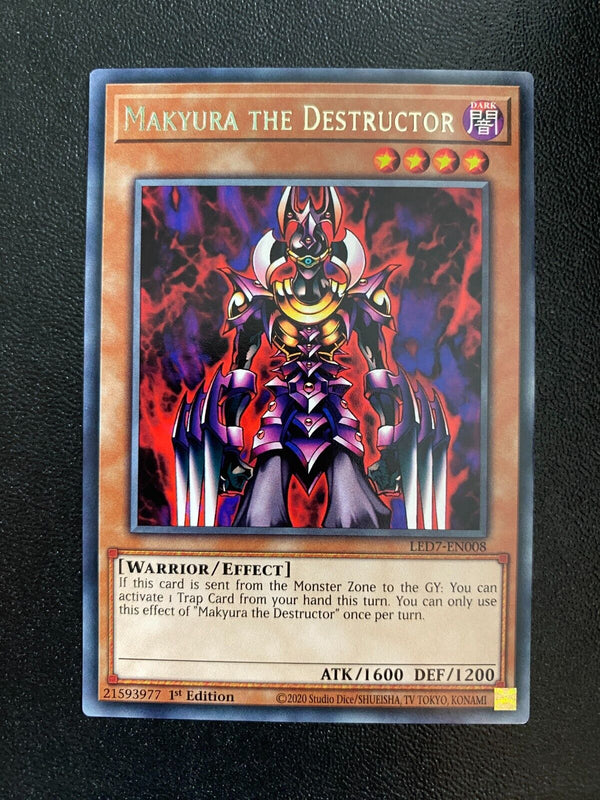 Yugioh Makyura the Destructor LED7-EN008 Rare 1st Edition NM