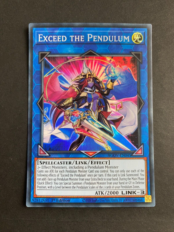 Yugioh Exceed the Pendulum AGOV-EN045 Super Rare 1st Edition NM