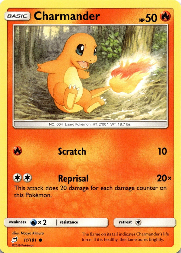 Pokemon Charmander 11/181 Team Up Non Holo NM