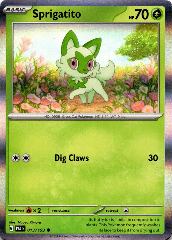 Pokemon Sprigatito 013/193 Paldea Evolved Holo NM
