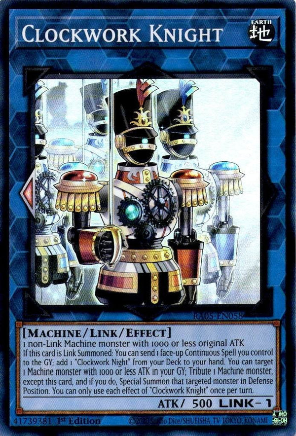 Yugioh Clockwork Knight RA05-EN058 NA Print Super Rare 1st Edition NM