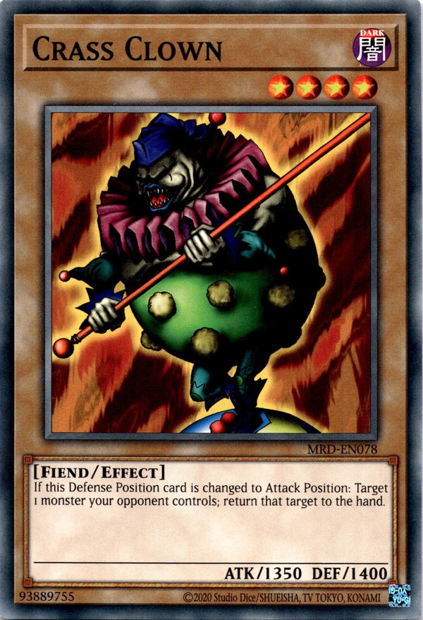 Yugioh Crass Clown MRD-EN078 Common Unlimited Edition NM