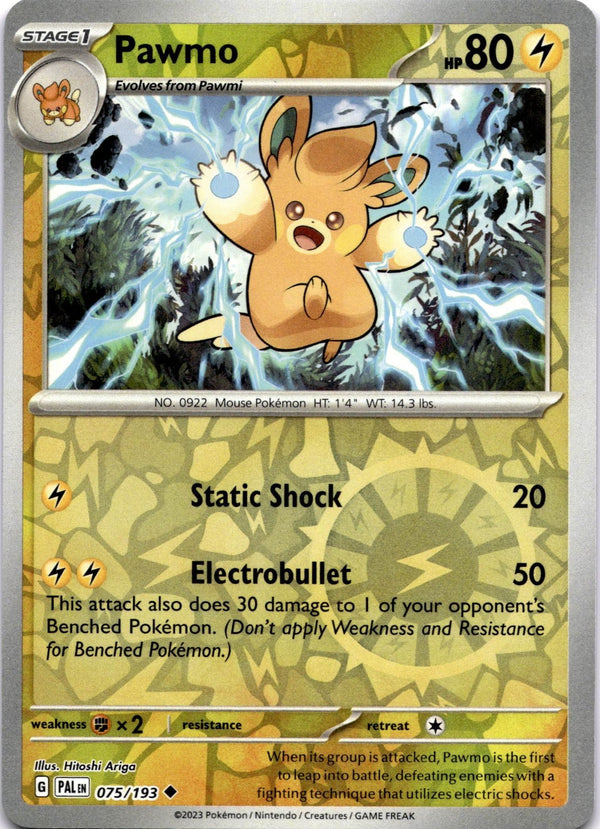 Pokemon Pawmo 075/193 Paldea Evolved Reverse Holo NM