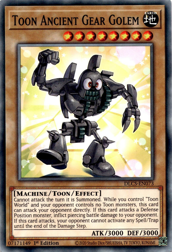 Yugioh Toon Ancient Gear Golem DLCS-EN073 Common 1st Edition NM