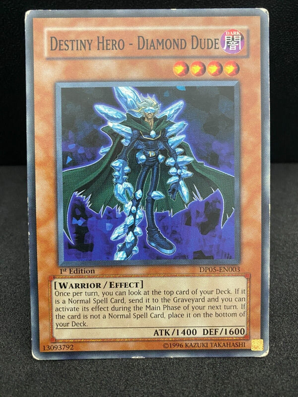 Yugioh Destiny Hero - Diamond Duke DP05-EN003 1st Edition Common MP