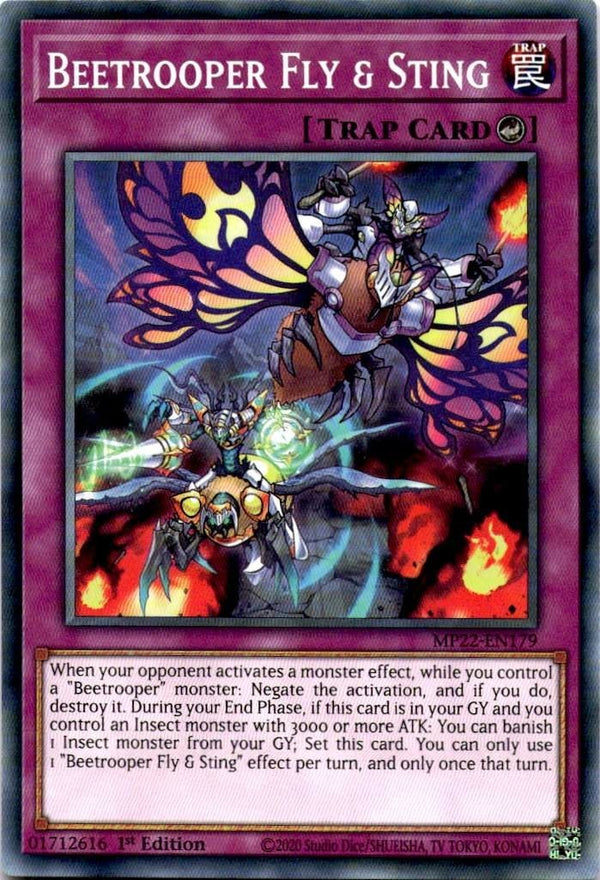 Yugioh Beetrooper Fly & Sting MP22-EN179 Common 1st Edition NM