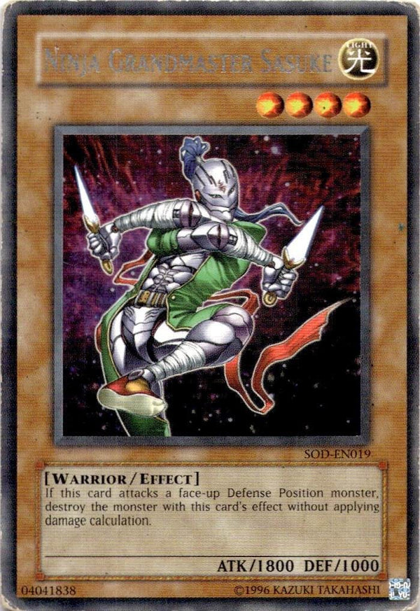 Yugioh Ninja Grandmaster Sasuke SOD-EN019 Rare Unlimited Edition HP