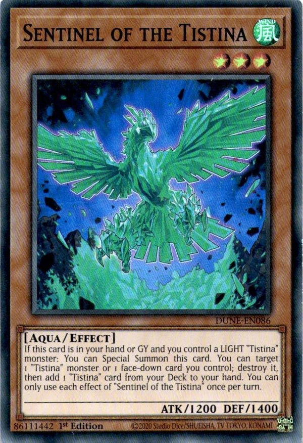 Yugioh Sentinel of the Tistina DUNE-EN086 Super Rare 1st Edition NM