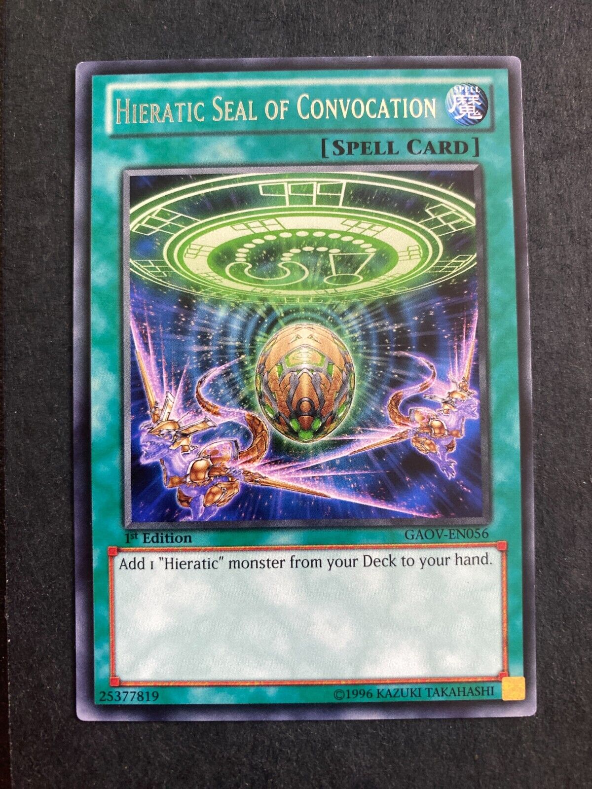 Yugioh Hieratic Seal of Convocation GAOV-EN056 Rare 1st Edition LP