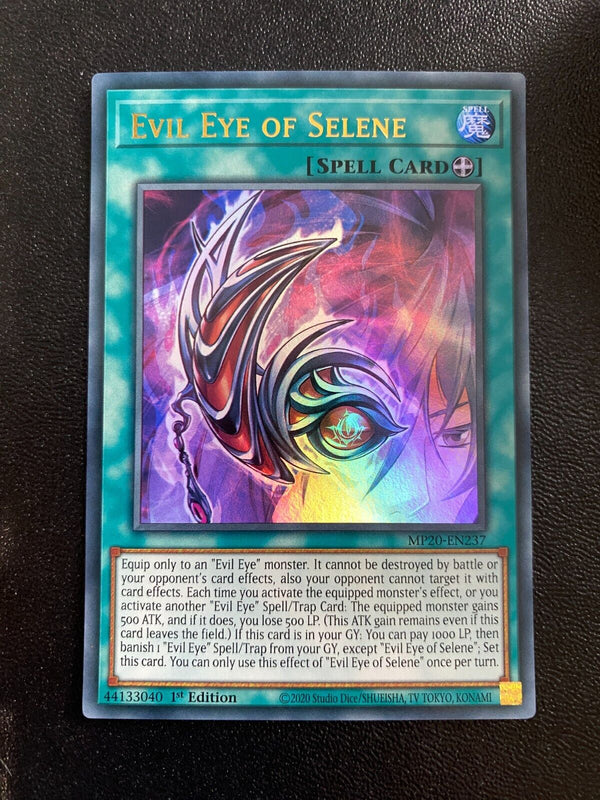 Yugioh Evil Eye of Selene MP20-EN237 Ultra Rare 1st Edition VLP/NM