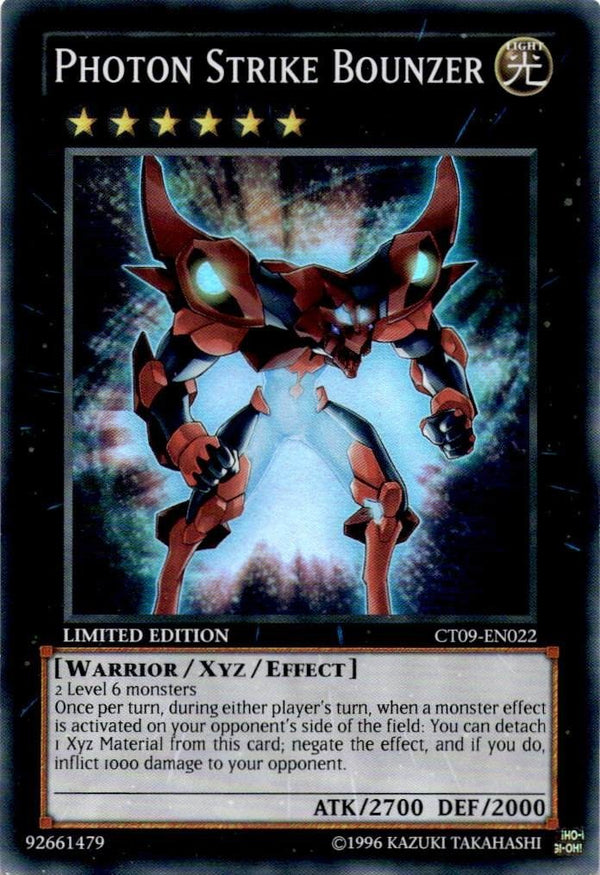 Yugioh Photon Strike Bounzer CT09-EN022 Super Rare Limited Edition LP