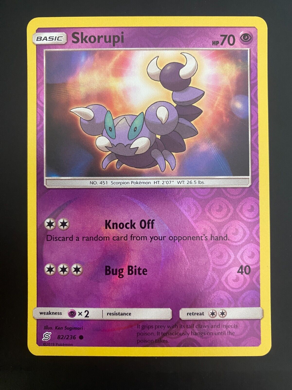 Pokemon Skorupi 82/236 Unified Minds Reverse Holo NM-MINT