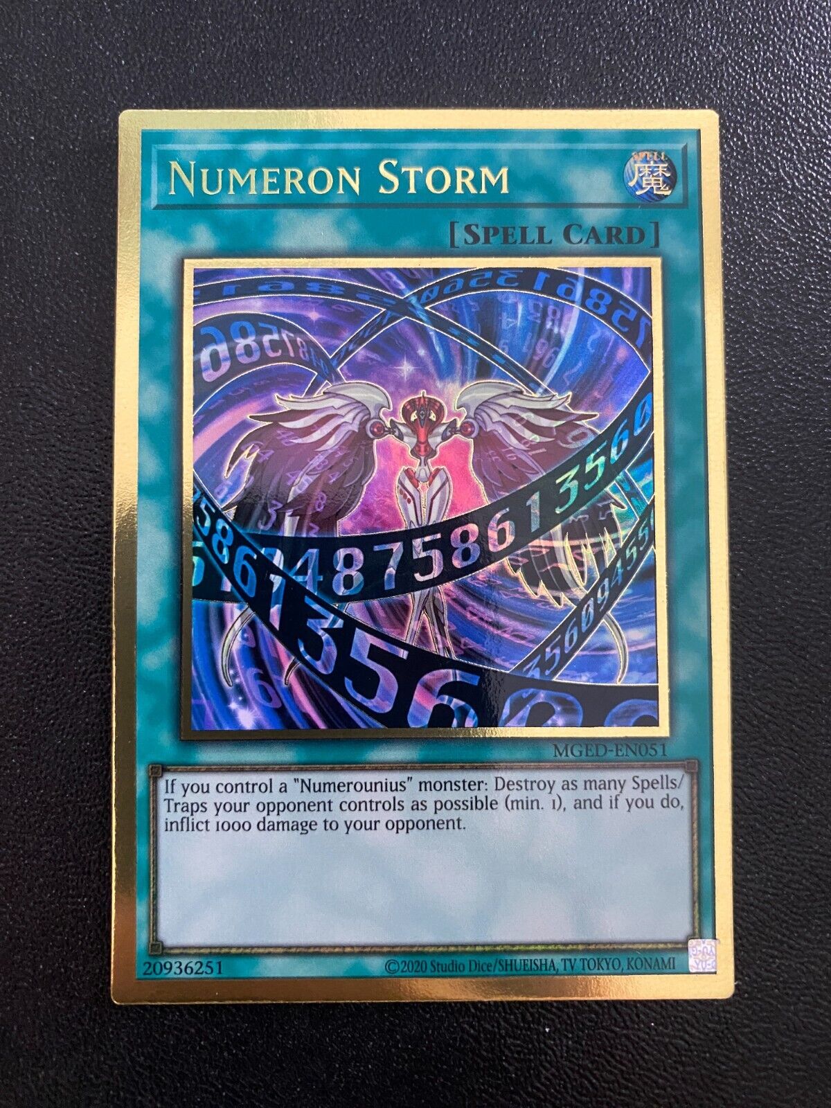 Yugioh Numeron Storm MGED-EN051 Premium Gold Rare Unlimited Edition NM