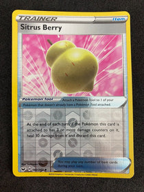 Pokemon Sitrus Berry 182/202 Sword Shield Reverse Holo NM-MINT