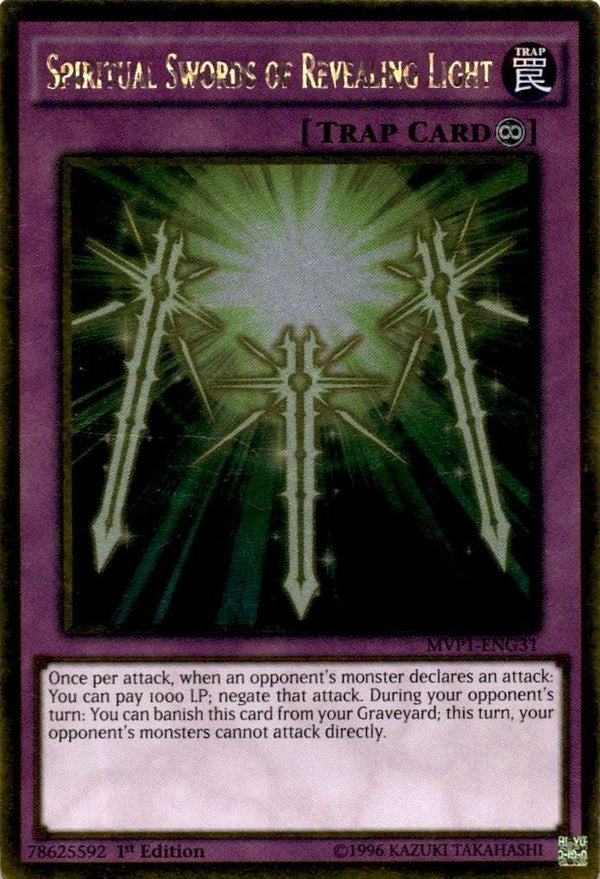 Yugioh Spiritual Swords of Revealing Light MVP1-ENG31 Gold Rare 1st Edition LP