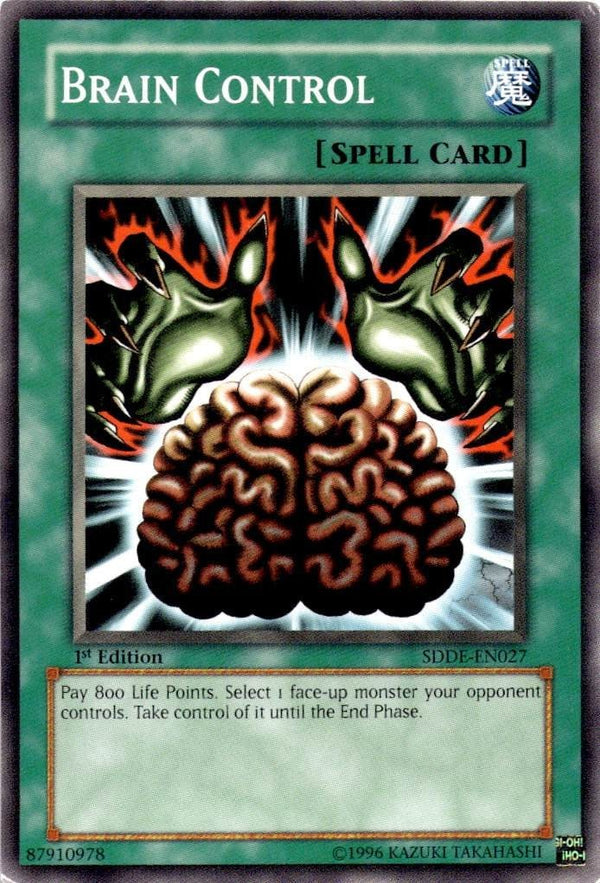 Yugioh Brain Control SDDE-EN027 Common 1st Edition MP