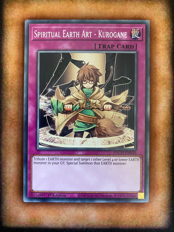 Yugioh Spiritual Earth Art - Kurogane SDCH-EN030 Common 1st Edition VLP/NM