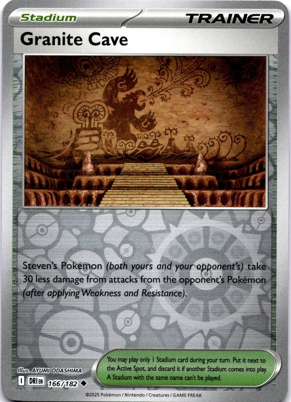 Pokemon Granite Cave 166/182 Destined Rivals Reverse Holo NM