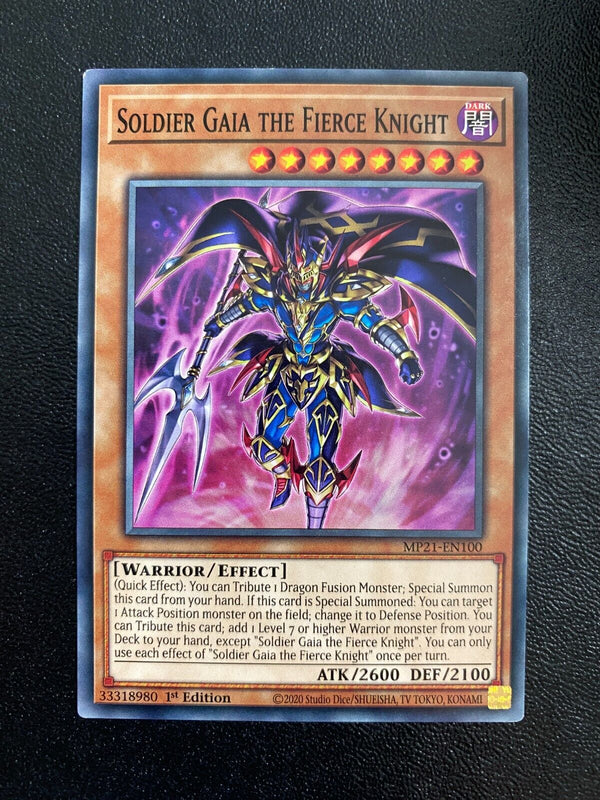 Yugioh Soldier Gaia The Fierce Knight MP21-EN100 Common 1st Edition NM