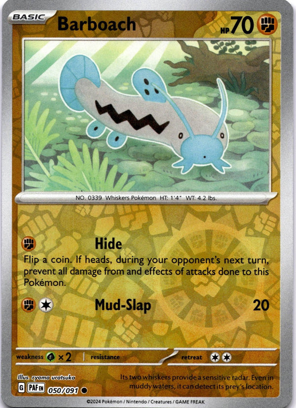 Pokemon Barboach 050/091 Paldean Fates Reverse Holo NM