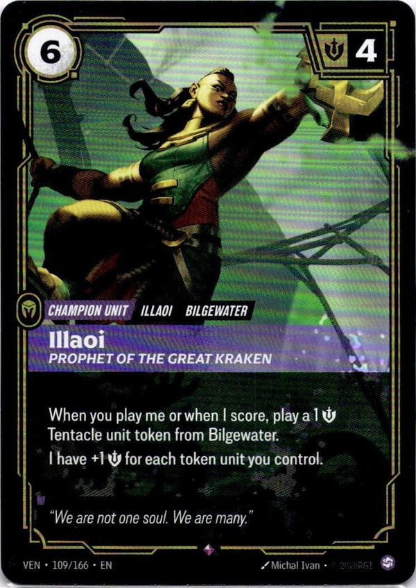 Riftbound Illaoi, Prophet of the Great Kraken 109/166 Vendetta Rare NM