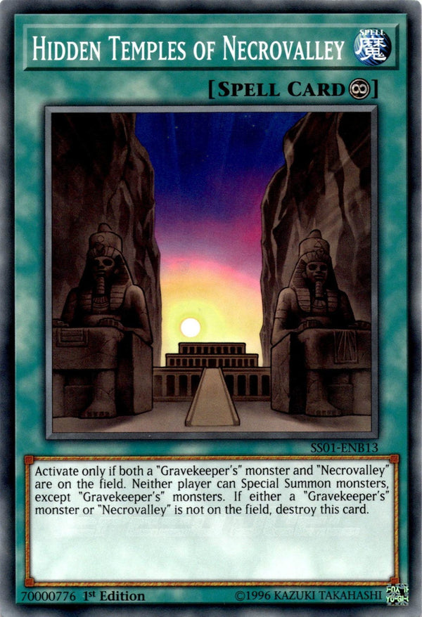Yugioh Hidden Temples of Necrovalley SS01-ENB13 Speed Duel Common 1st Edition NM