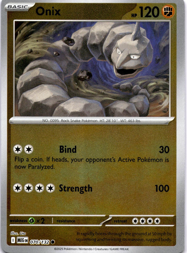 Pokemon Onix 070/132 Mega Evolution Reverse Holo NM