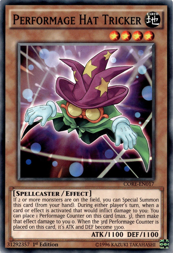 Yugioh Performage Hat Tricker CORE-EN017 Common 1st Edition NM