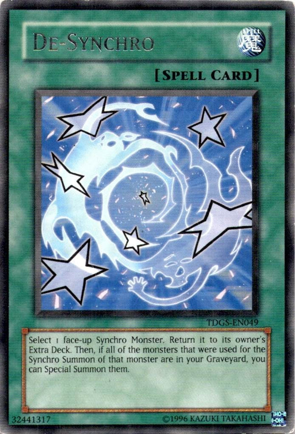 Yugioh De-Synchro TDGS-EN049 Rare Unlimited Edition HP