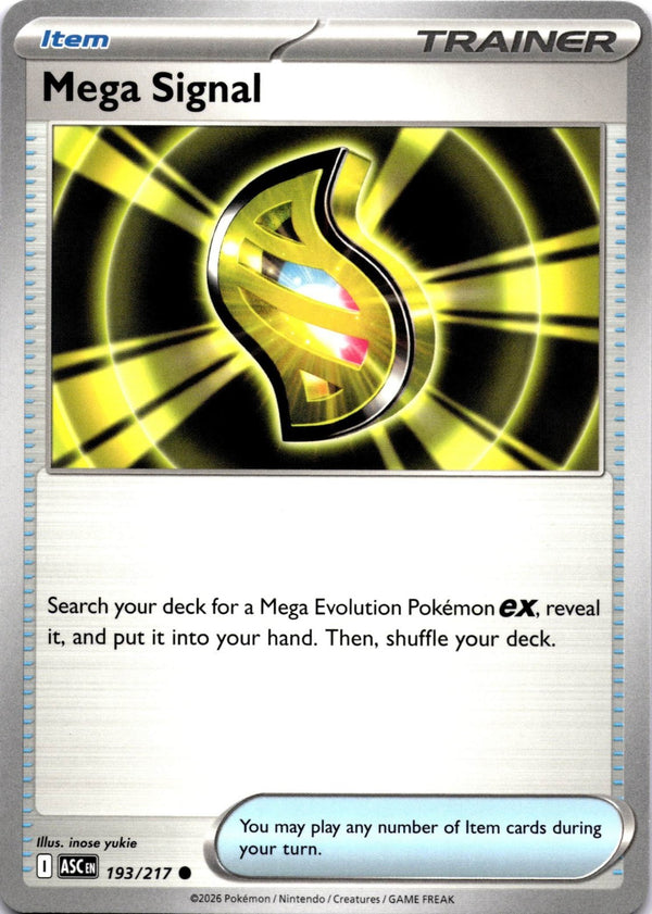 Pokemon Mega Signal 193/217 Ascended Heroes Non Holo NM
